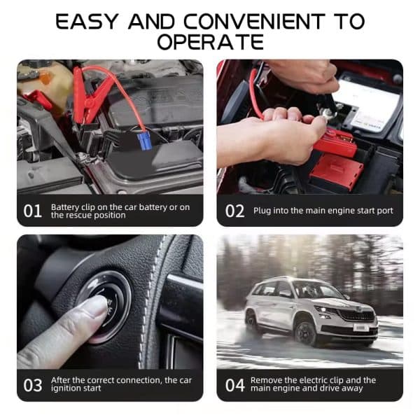 10000mAh Car Battery Booster 12V 400A Jump Starter Pack USB Charger Power Bank