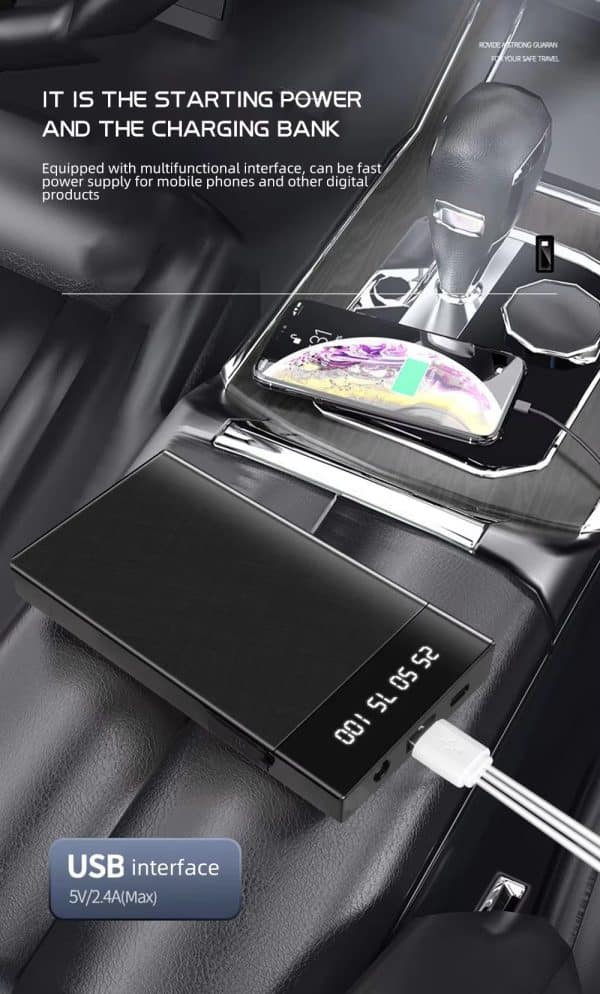 10000mAh Car Battery Booster 12V 400A Jump Starter Pack USB Charger Power Bank