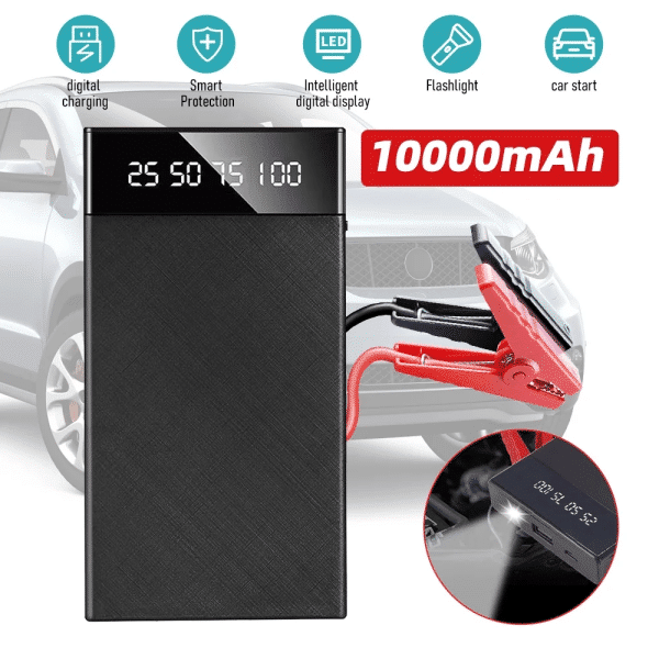 10000mAh Car Battery Booster 12V 400A Jump Starter Pack USB Charger Power Bank