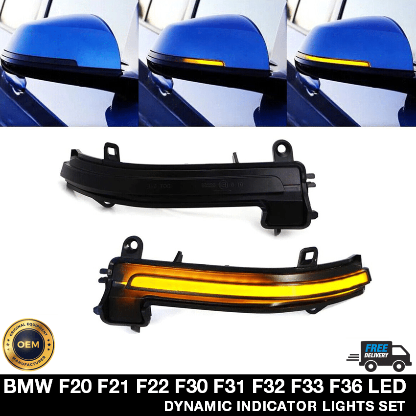 BMW F20 F21 F22 F30 F31 F32 F33 F36 Dynamic Wing Mirror LED Indicator Lights Set