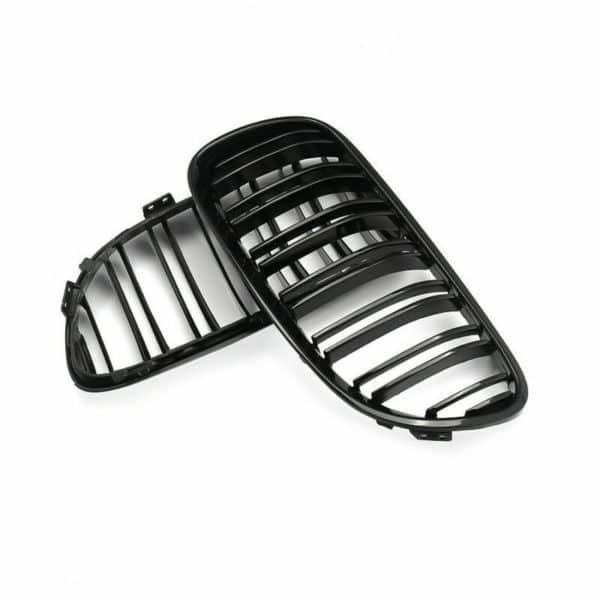 BMW E92 E93 3 Series LCI Facelift 2010-13 Gloss Black Dual Slat Kidney Grille