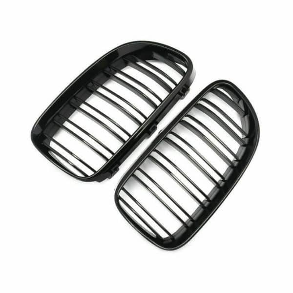 BMW E92 E93 3 Series LCI Facelift 2010-13 Gloss Black Dual Slat Kidney Grille