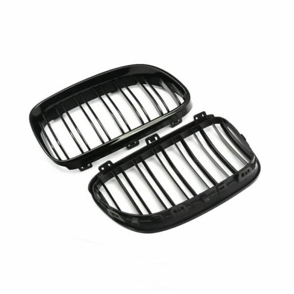BMW E92 E93 3 Series LCI Facelift 2010-13 Gloss Black Dual Slat Kidney Grille