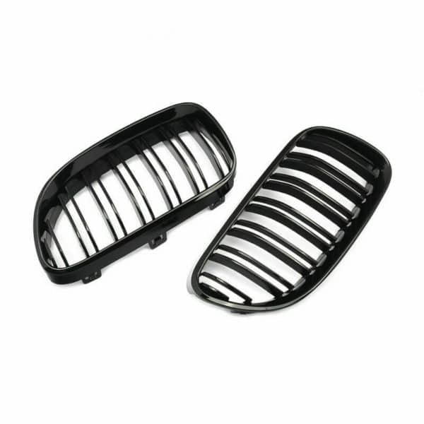 BMW E92 E93 3 Series LCI Facelift 2010-13 Gloss Black Dual Slat Kidney Grille