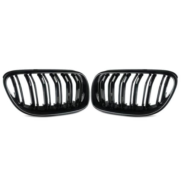BMW E92 E93 3 Series LCI Facelift 2010-13 Gloss Black Dual Slat Kidney Grille
