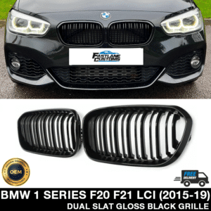 BMW F20 F21 1 Series LCI Facelift Gloss Black M Performance Sport Kidney Grille