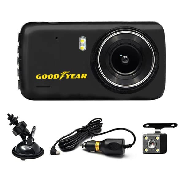 Goodyear 1080P Full HD Dual Lens Dash Cam In-Car Video Recorder & Rear Camera