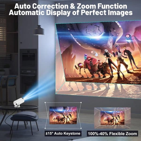 4K Ultra HD Smart Multimedia Projector 5G Wi-Fi Bluetooth Home Cinema Theater