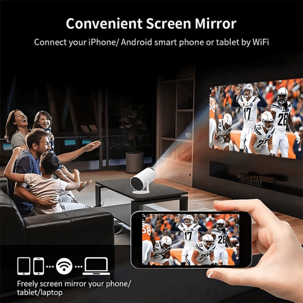 4K Ultra HD Smart Multimedia Projector 5G Wi-Fi Bluetooth Home Cinema Theater