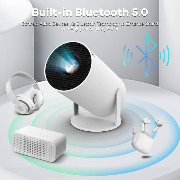 4K Ultra HD Smart Multimedia Projector 5G Wi-Fi Bluetooth Home Cinema Theater