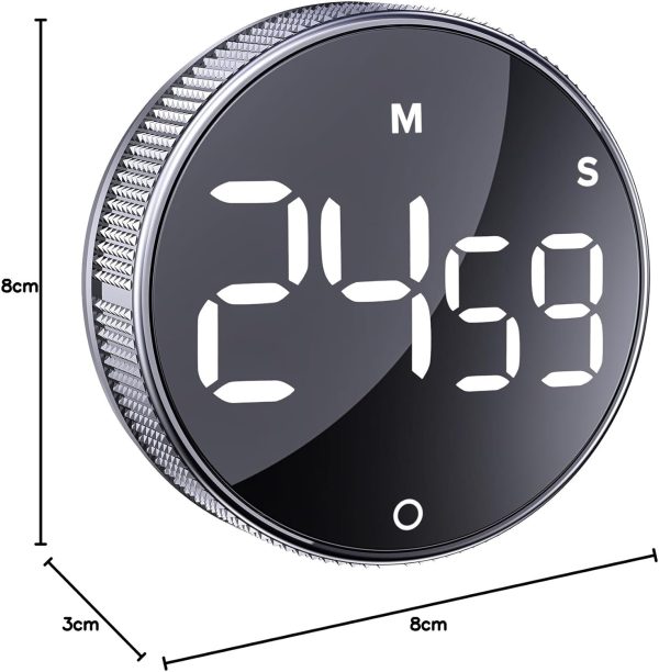 LED Digital Countdown Timer Productivity Stopwatch Fitness Cooking Alarm Clock