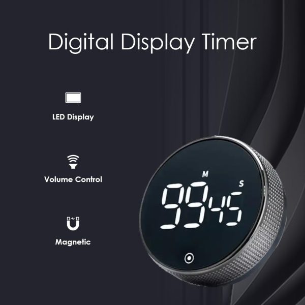 LED Digital Countdown Timer Productivity Stopwatch Fitness Cooking Alarm Clock