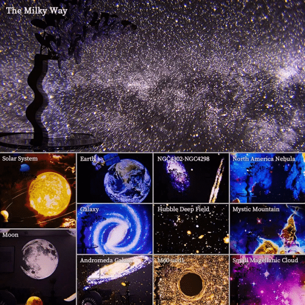 LED Galaxy Starry Sky Projector Nebula Space Night Light Planetarium Star Lamp